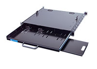 1U Rackmount sliding keyboard drawer with left / right hand mouse pad
