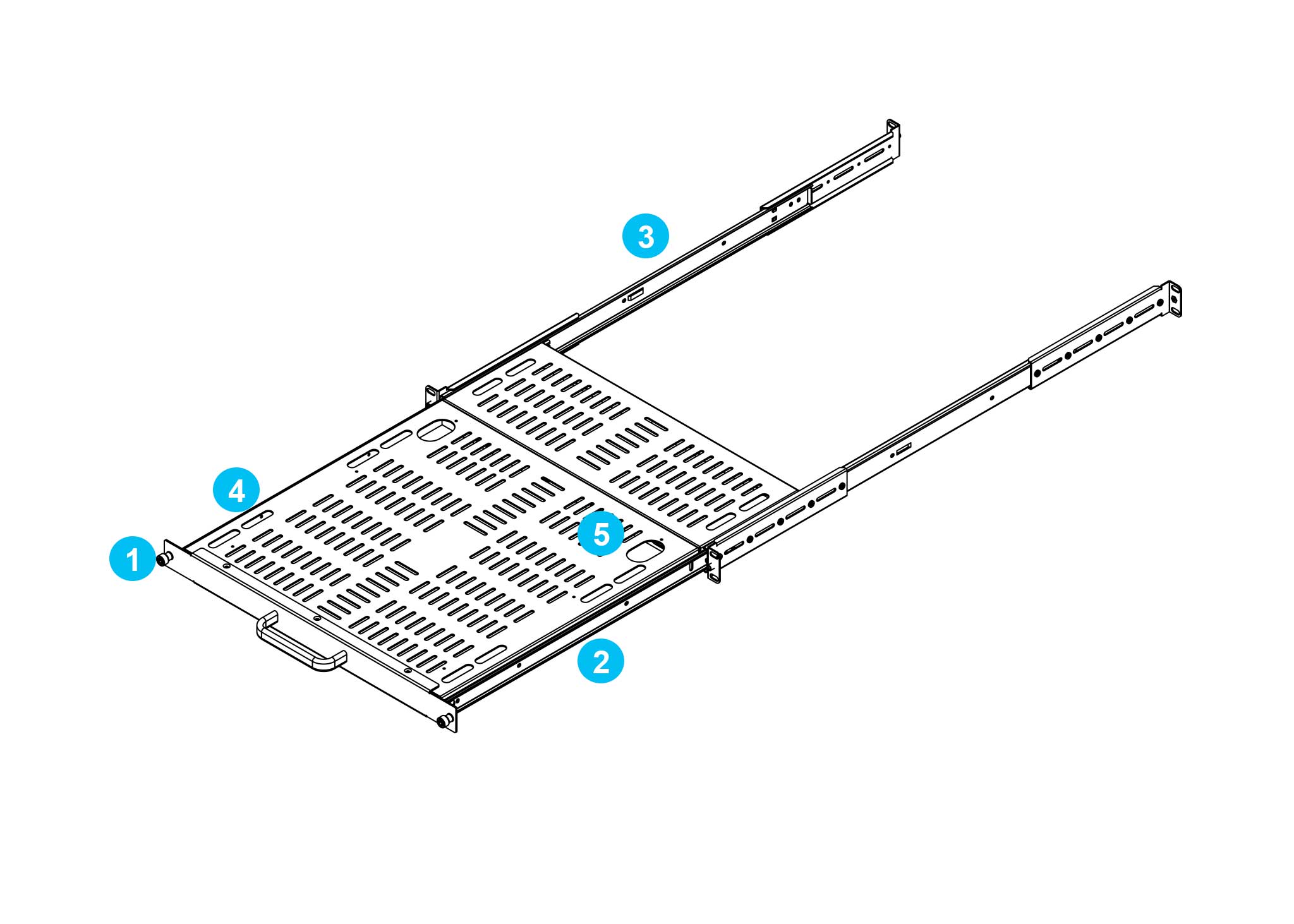 1U Vented Shelf