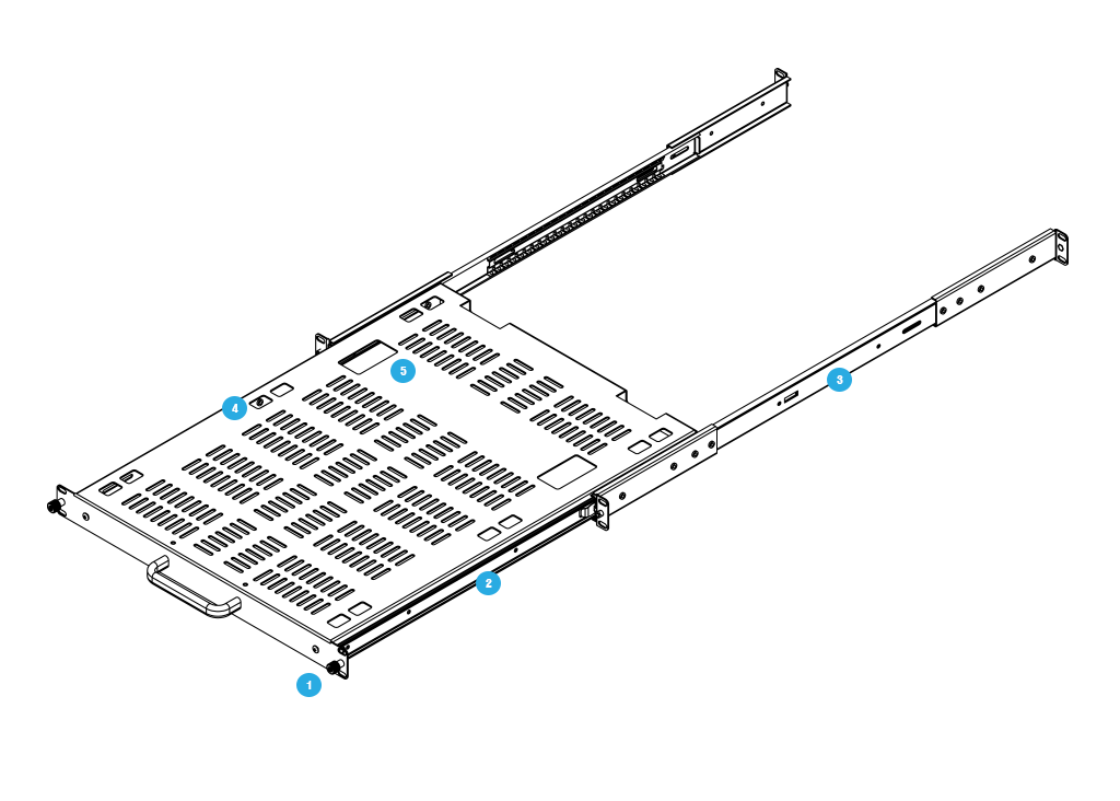 1U Vented Shelf