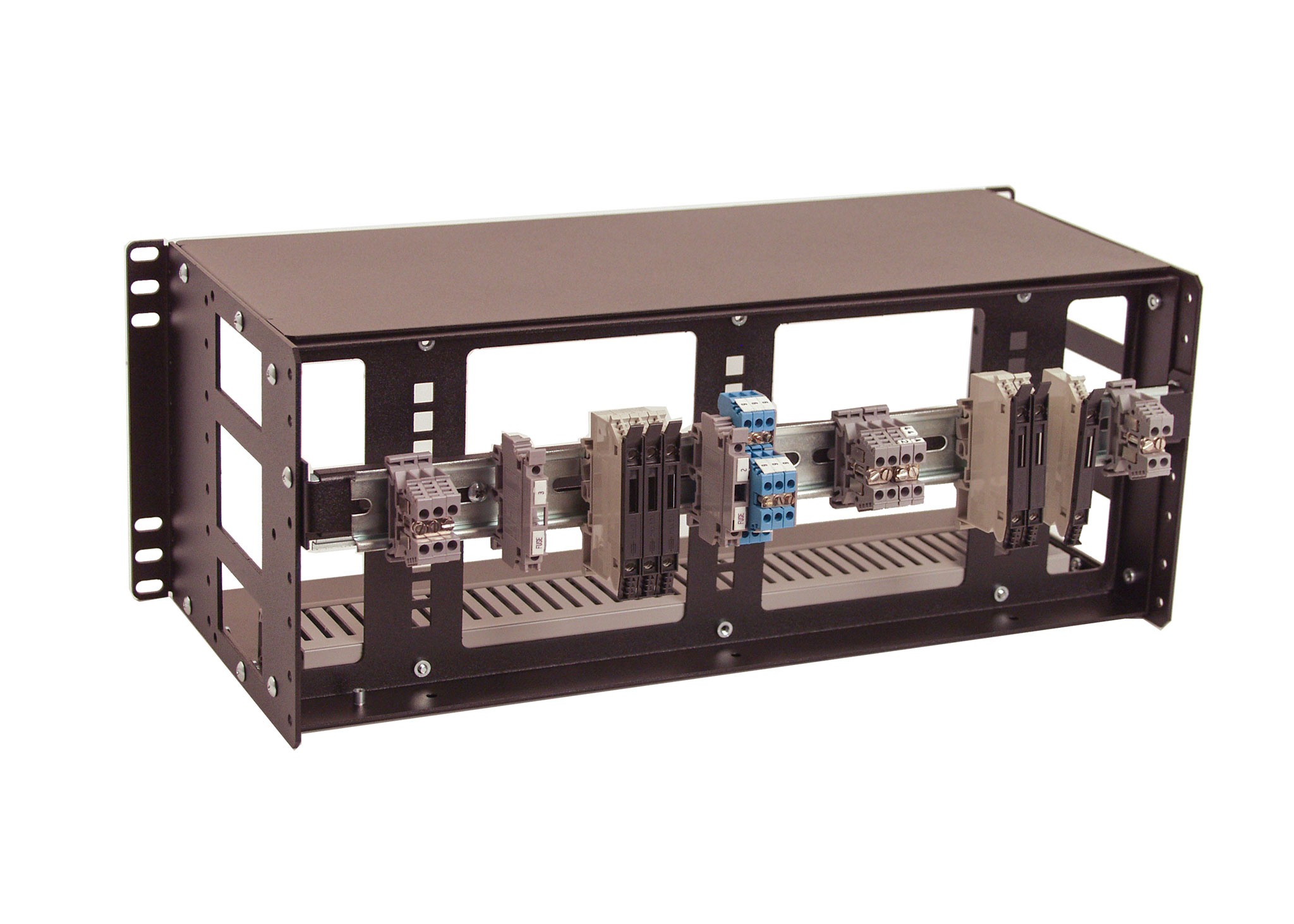 4U Fully enclosed din rail panel