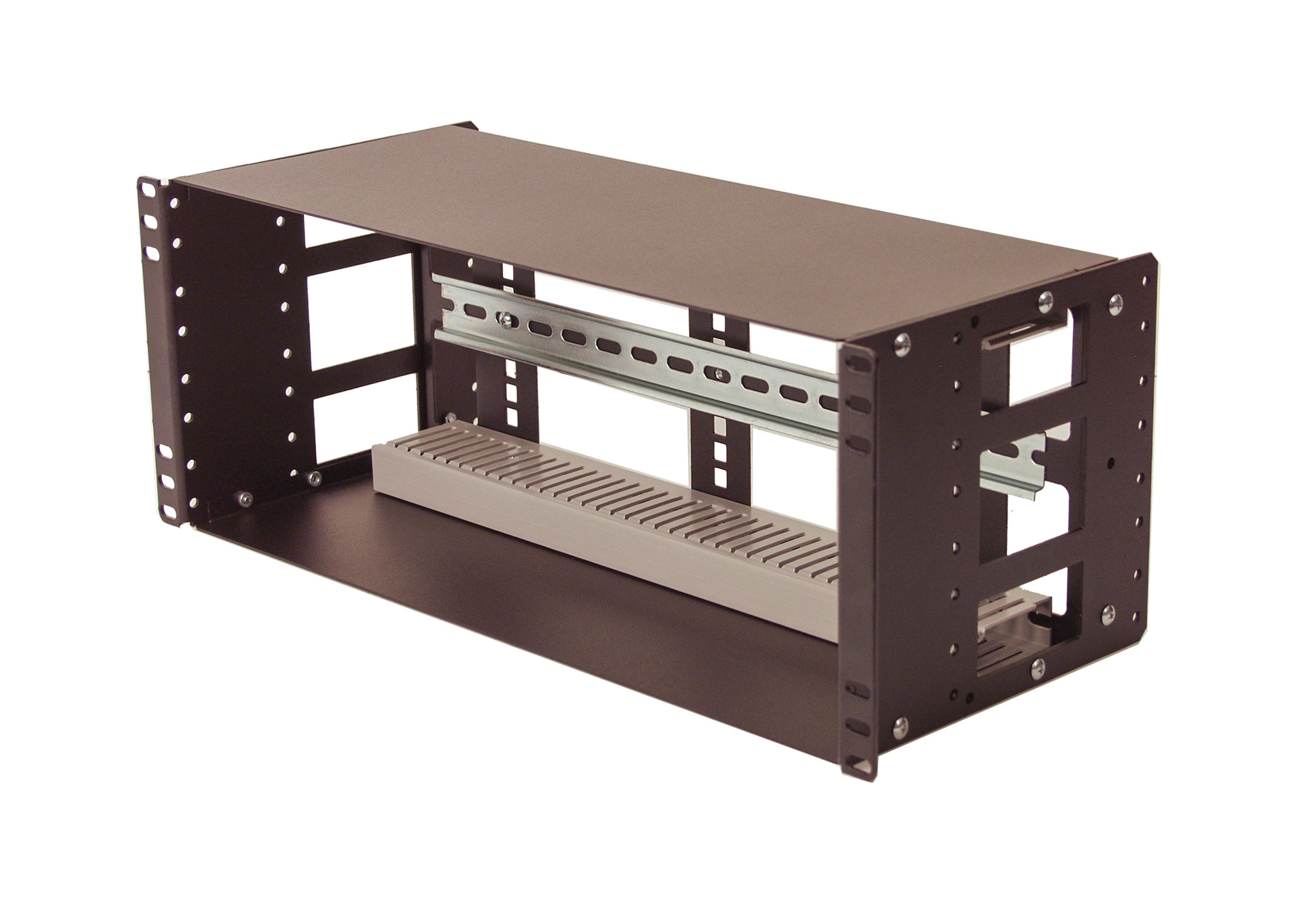 4U Fully enclosed din rail panel