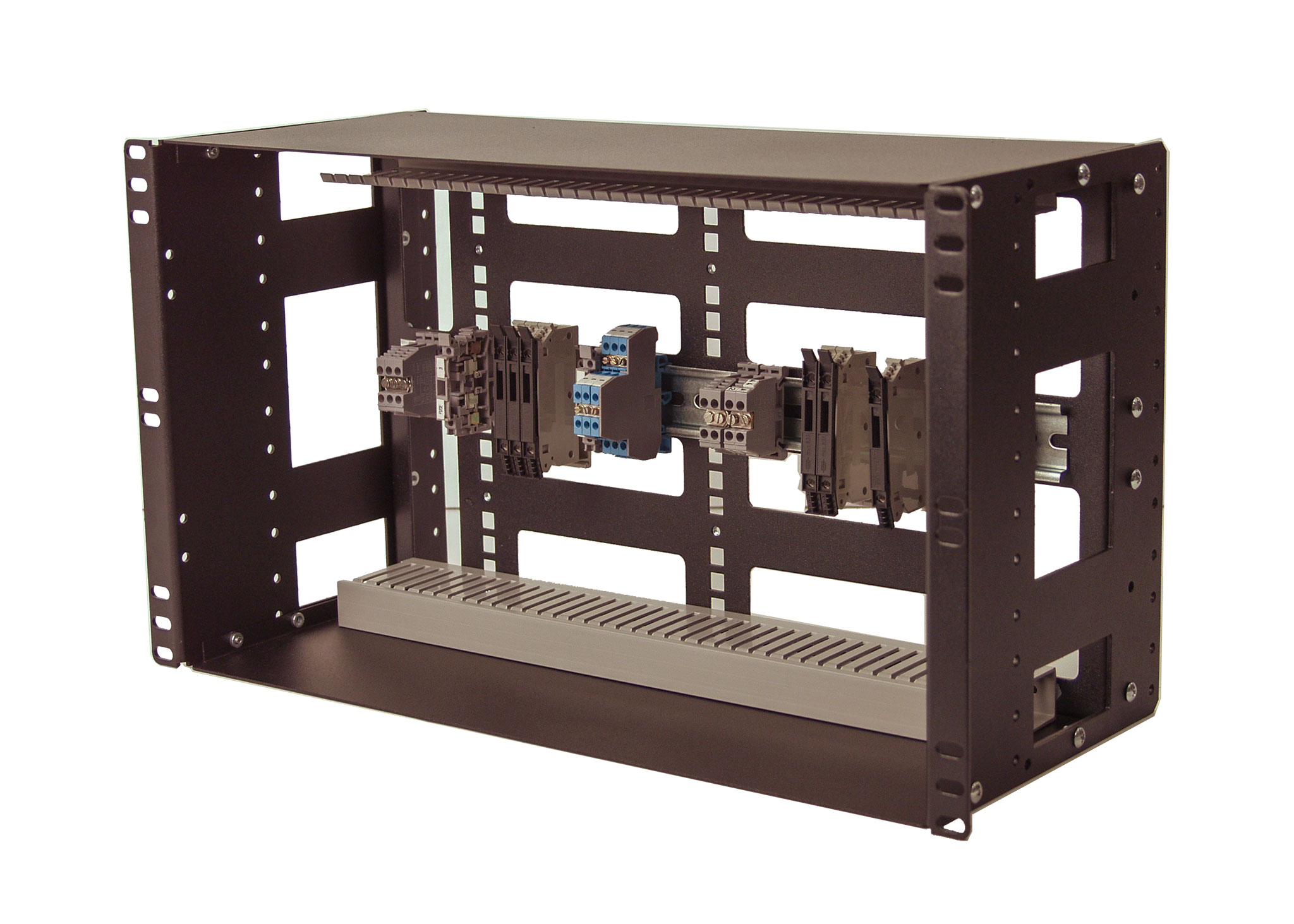 6U Fully Enclosed Din Rail Panel