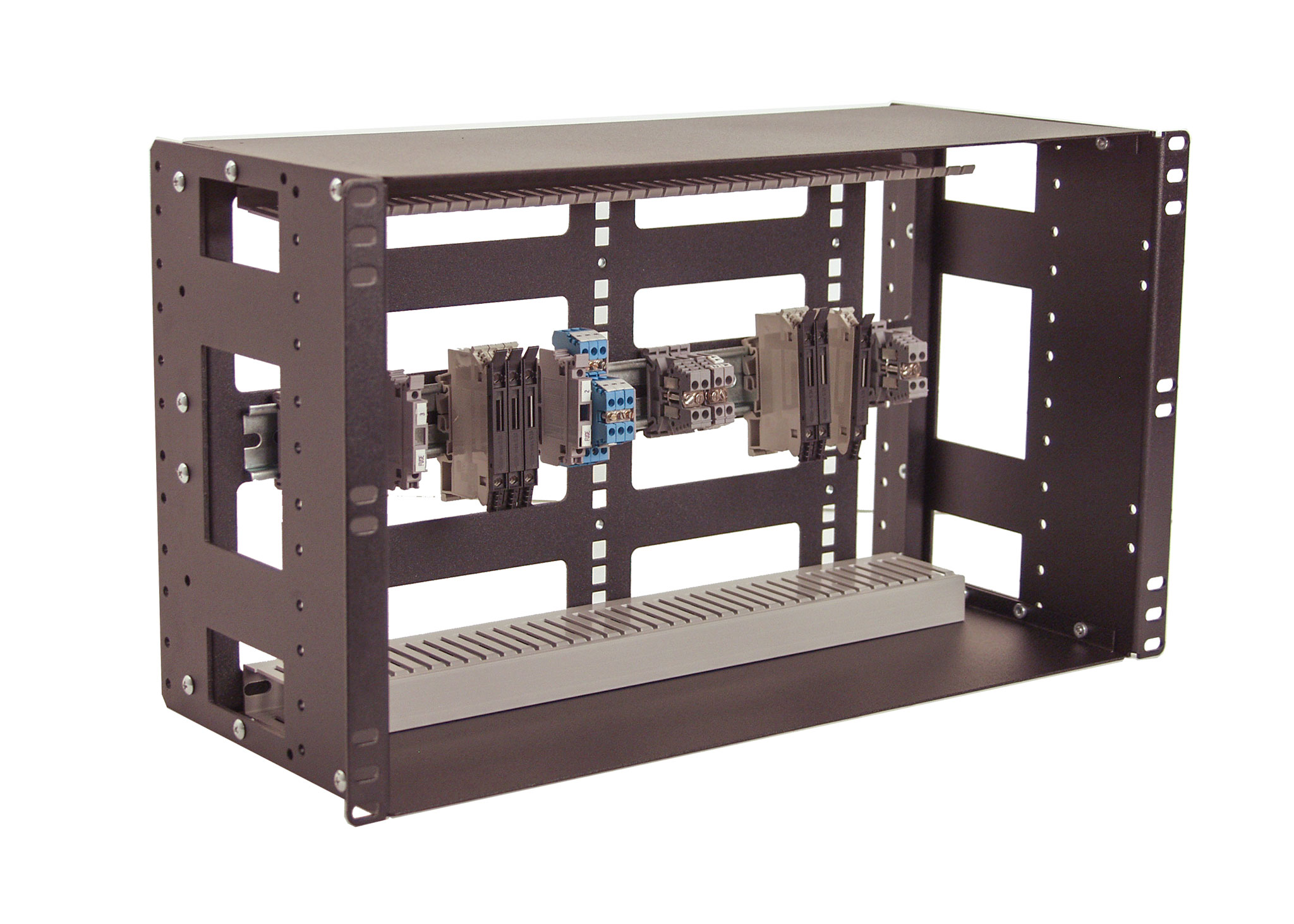 6U Fully Enclosed Din Rail Panel