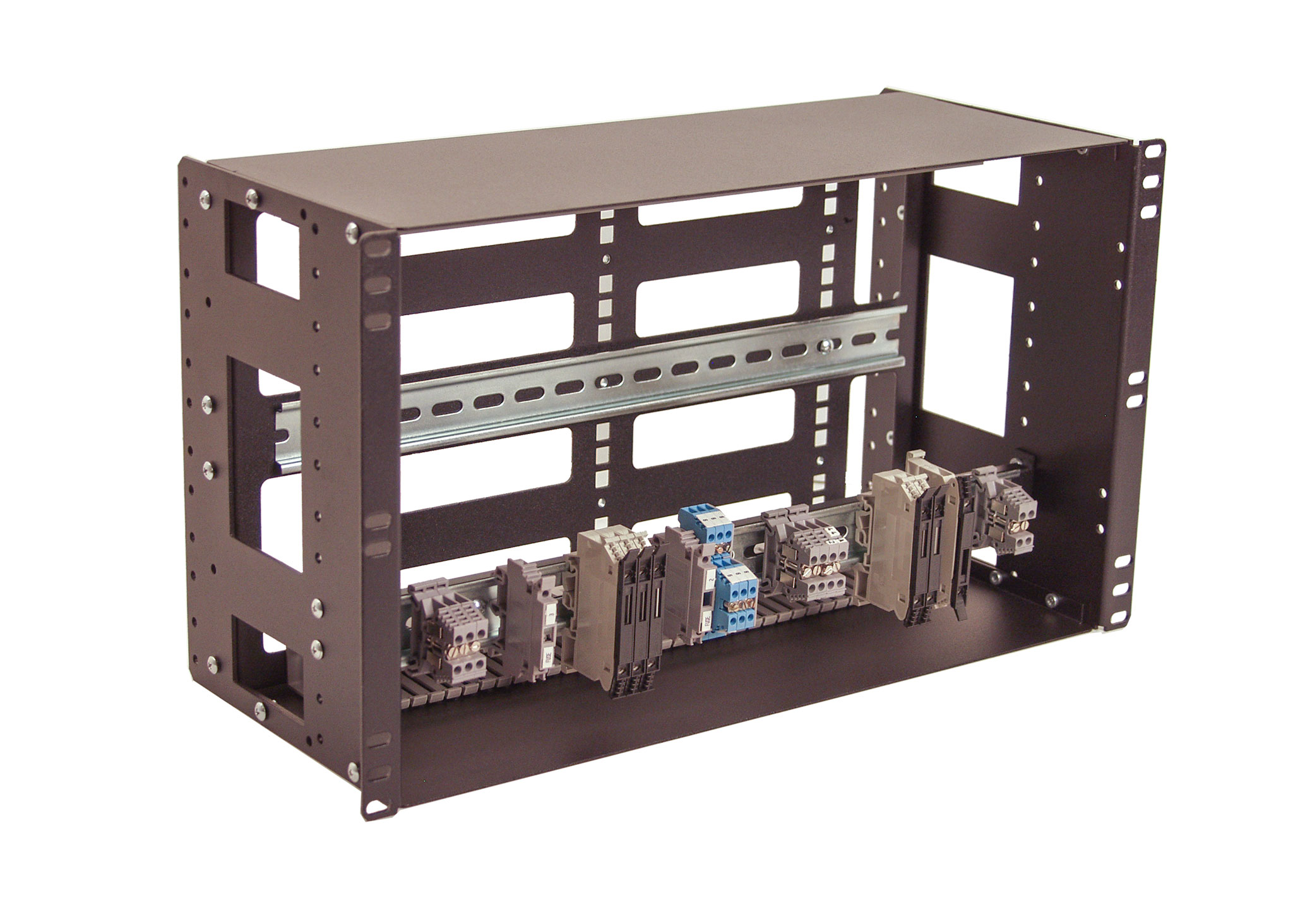 6U Fully Enclosed Din Rail Panel