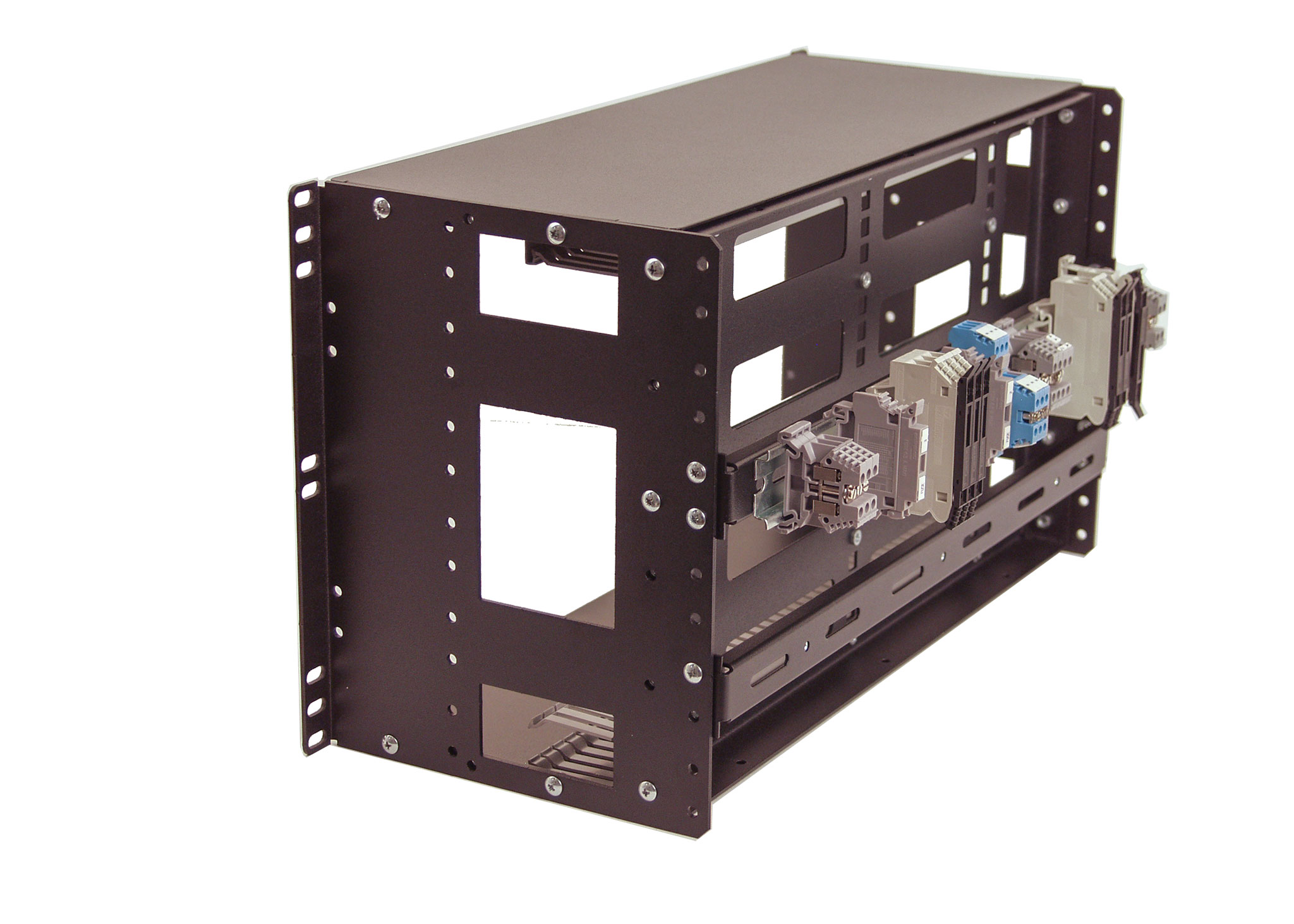 6U Fully Enclosed Din Rail Panel