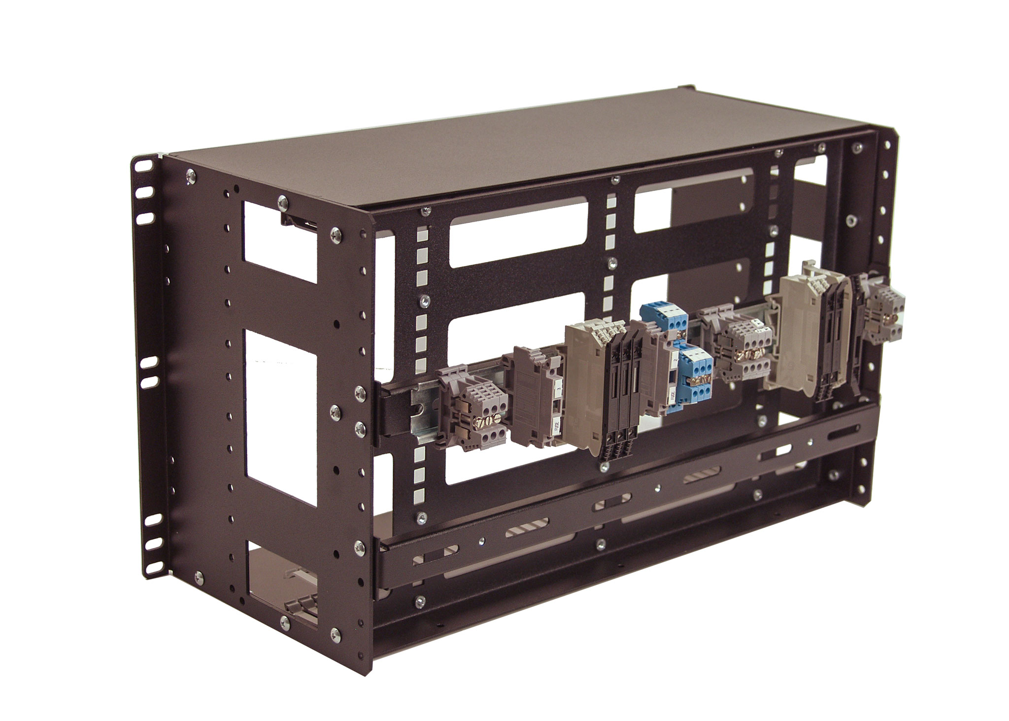 6U Fully Enclosed Din Rail Panel